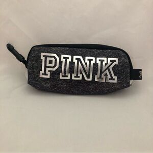 PINK Gray and Black Pouch